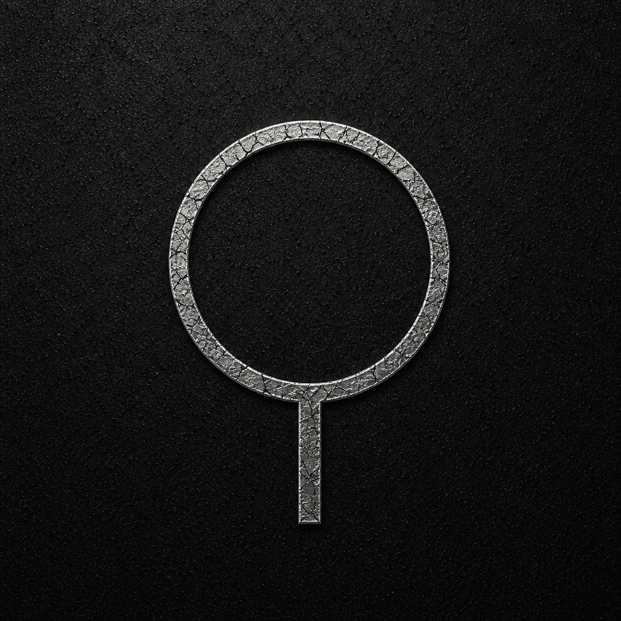 AEZURA silver ring placeholder logo on a dark textured background